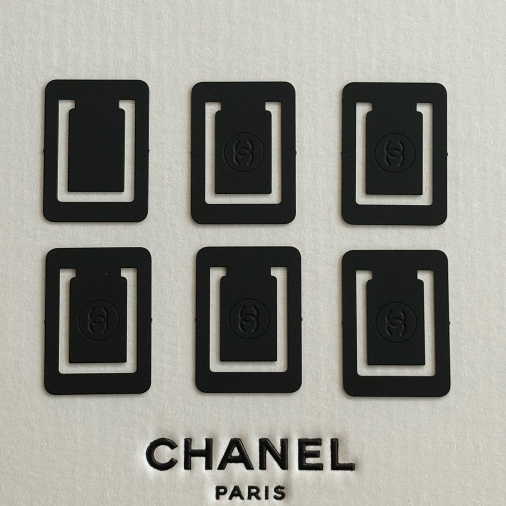 CHANEL CC LOGO MINI POSH PAPER CLIPS MADE WITH CAST IRON MEASURING 1”x3/4” inch